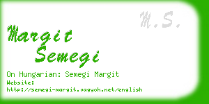 margit semegi business card